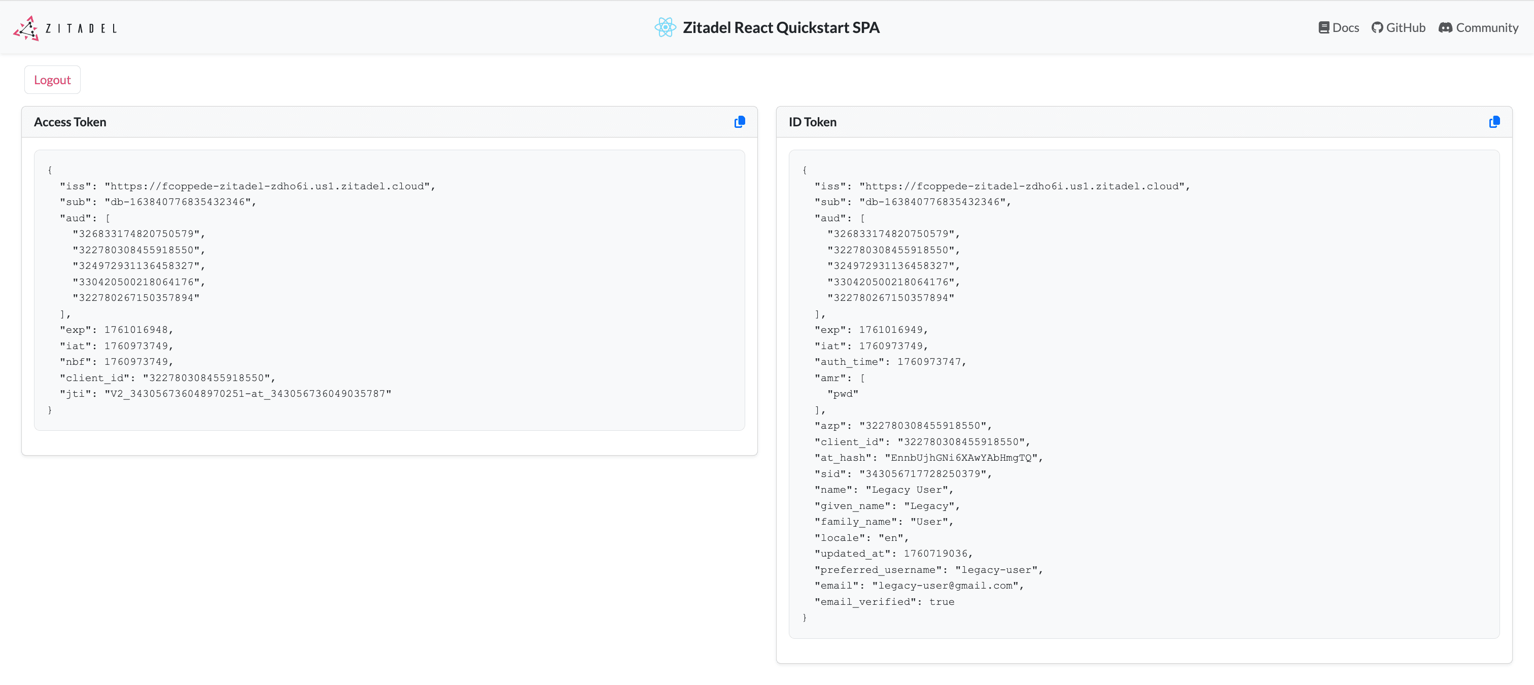 App in management console