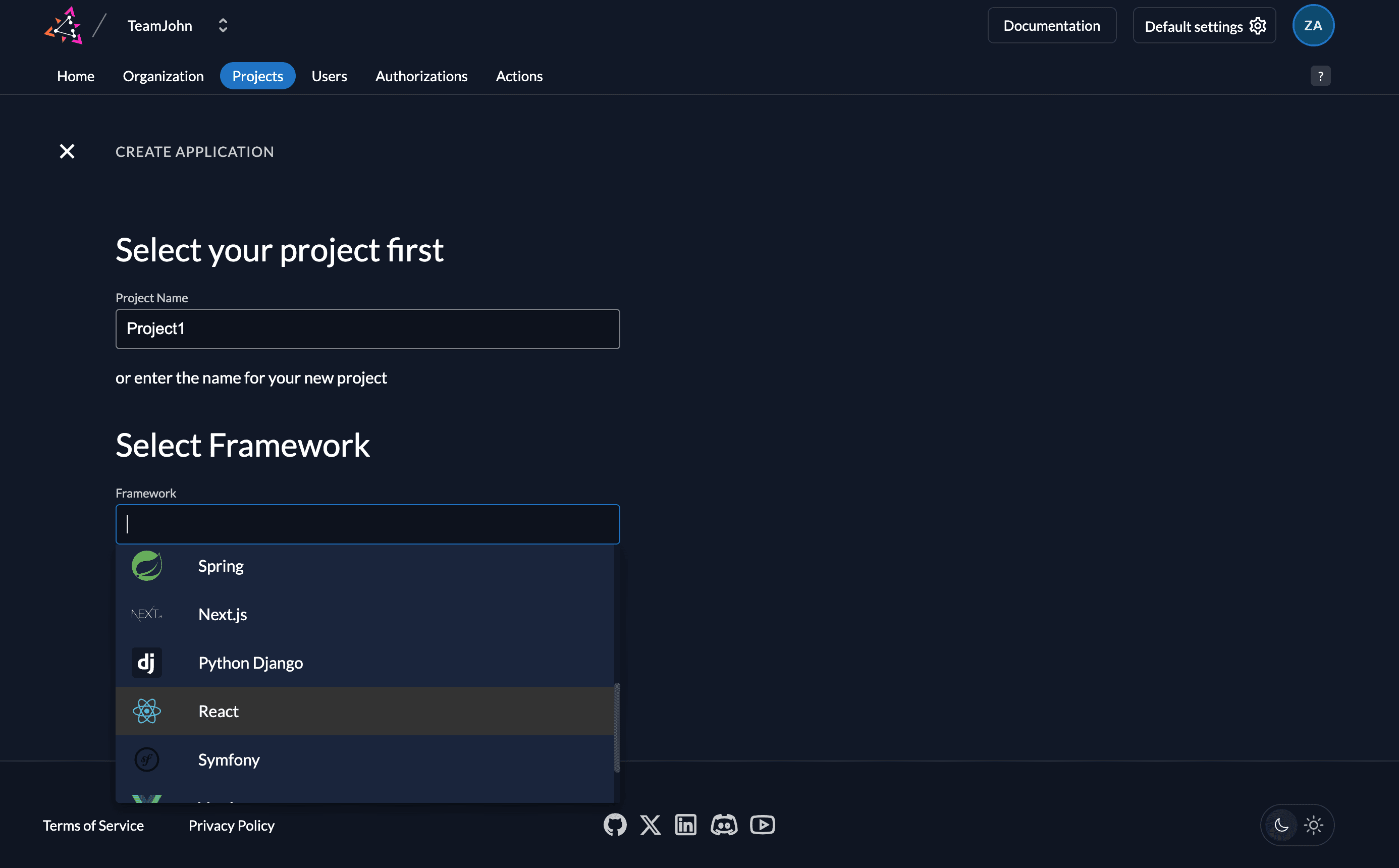 Project Name and Framework/Language
