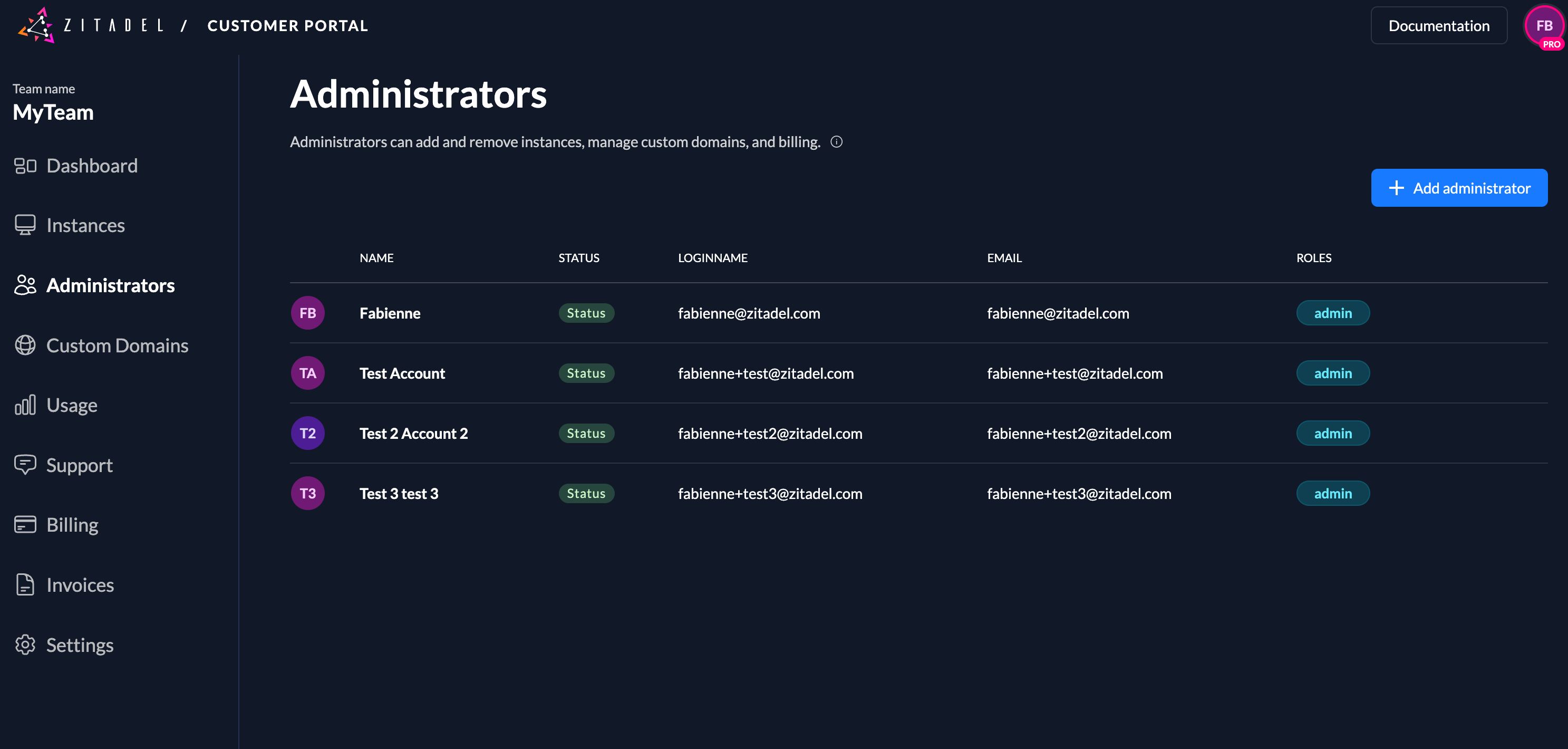 Create user